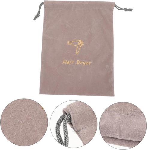 Travel Makeup Kit Storage Bag for Hair Dryer, Universal Canvas Drawstring Bag