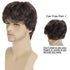 Mens Short Brown Synthetic Wig, Natural Replacement Hair for Daily Party Wear