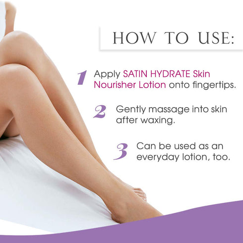 SATIN SMOOTH Post Wax Lotion - Hydrating Skin Nourisher for Smooth & Healthy Skin, After Wax Care Treatment, 4 fl oz
