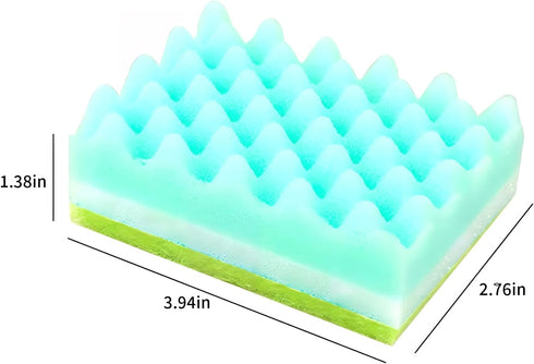JyliRenz 20 Pack, countertops, The Third Generation Dishwashing Sponge, Scrub Sponge, The Wave Shaped Design Makes Them