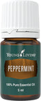 Young Living Peppermint Essential Oil, 5ml, Invigorating Mint Aroma, Muscle Relaxation, Aromatherapy