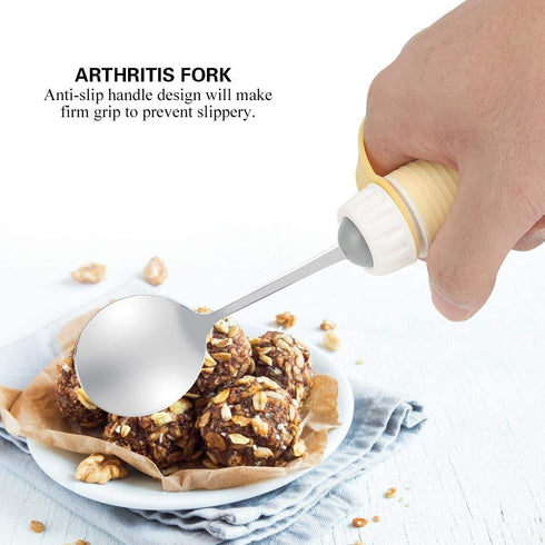Fdit Removable Flexible Rotating Eating Utensil for Disabled Patient Arthritis (spoon)