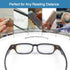 Ouolipraa 0D 350D Flex Focal Adjustable Focus to Diopters Dial Vision Reading Glasses Zoom Eyeglasses for Men Women One