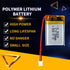 3.7V 250mAh 502030 Lipo Battery, Rechargeable Lithium Polymer Ion Battery with PH2.0mm JST Connector