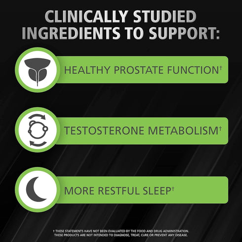 Urinozinc Prostate Plus Supplement for Men, Saw Palmetto & Beta Sitosterol, 120 Count, 2 Month Supply