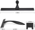 HIWARE All-Purpose Shower Squeegee, Black Stainless Steel, for Shower Doors, Bathroom, Window, and Car Glass - 12 Inches