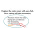 Parcelona French Effortless Mini Clear Clips, Pack of 2 Celluloid Clips for Thick Hair Ponytail Holder for Women