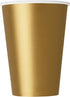 Gold Solid Paper Cups - 9oz (Pack of 14) - Durable & Eco-friendly Shimmering Party Cups for Elegant Gatherings