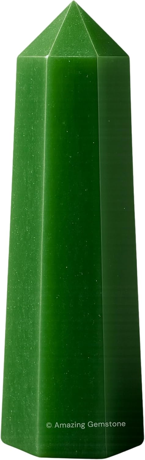 Amazing Gemstone Green Aventurine Crystal Towers, Natural Healing Crystal Point Obelisk for Reiki Healing (3-Inch)