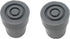 PCP Replacement Cane Tips, 7/8 inch / 2.2 cm Diameter, Gray, Two Tips