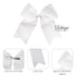 White Jumbo Bow Clip with Tails
