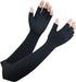 Kecartu Copper Long Arthritis Gloves,Long Wrist Compression Arm Sleeve Carpal Tunnel Gloves, Fingerless
