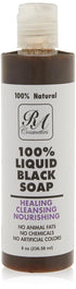 RA COSMETICS 100% African Liquid Natural Black Soap, 8 oz
