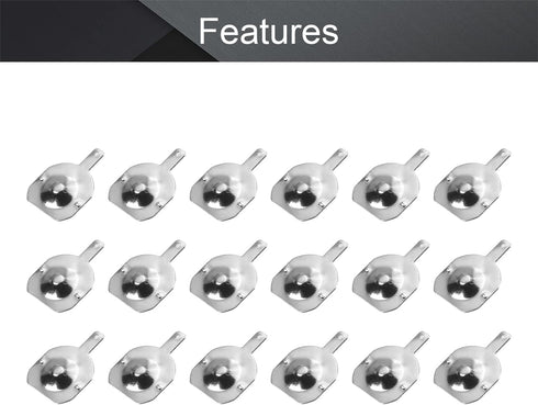 Fielect 20Pairs 18650 Battery Positive Negative Conversion Spring Plate, 16.5mmx16mm Nickeling Plate