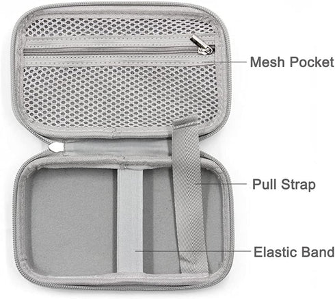 Hard Shell Diabetic Supplies Bag Carrying Case Organizer For Diabetes Testing Kit, Blood Glucose Monitor Kit with Meter, Blood Sugar Test Strips, Lancets, Lancing Device, Alcohol Wipe (A-Gray, Small)