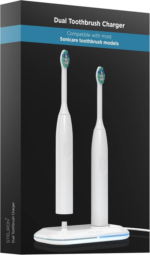 Galvanox Dual Toothbrush Charger for Philips Sonicare Electric Toothbrushes, Replacement for HX6100, Waterproof