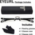 EYEURL Half-Frame Reading Glasses for Men and Women, +1.5 Anti-blue Lightweight Quality Thin Optics Eyeglass