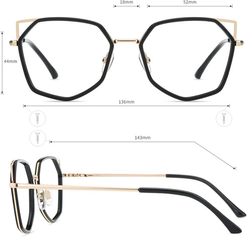 Firmoo S985 Blue Light Blocking Reading Glasses for Women - Stylish Cat Eye Anti Eyestrain