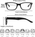 Suertree 3 Pack Reading Glasses for Men Women UV Ray Anti Glare Spring Hinge Readers Aid