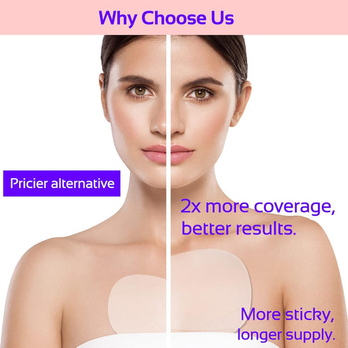 Upgraded Chest Wrinkle Pads, Silicone Pad Set of 3 for Decollete Anti Cleavage Wrinkles, Reusable Treatment Patches