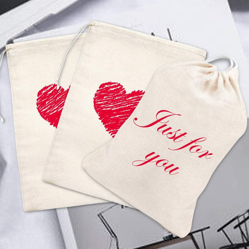 Tayfremn (3 4 Inches) Cotton Drawstring Bags, Reusable Muslin Bag Natural Cotton Bags with Drawstring Produce Bag Bulk