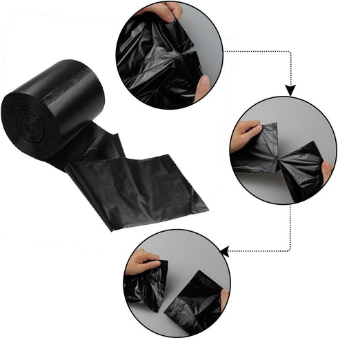 Black Trash Bags, 2.5 Gallon Trash Can Liners, 170 Counts
