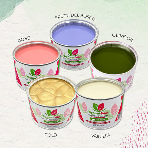 Natural Wax Depilatory Soft Wax, 100% Organic Gentle Moisturizer for Sensitive Skin Hair Removal (14 oz)