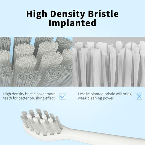Othanary Replacement Toothbrush Heads Compatible with TAO Clean Electric Toothbrush Heads, W Shape Design Planted