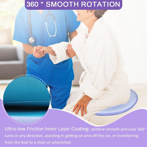 360 Chair-17.7"X17.7" Swivel Seat Cushion Degree Rotating Seat Cushion Light Weight Portable Pivot Disc Pad