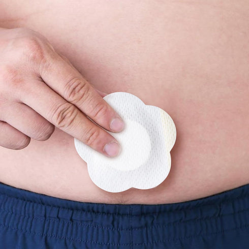 SmallCat 50 Pack 2.36 2.36 Inch PCS Disposable Castor Oil Wrap, Organic Cotton Belly Button Patch Cover, x