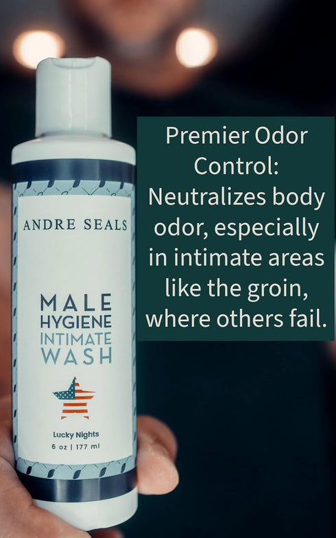 Intimate Wash for Men, Lucky Nights Scent – Refreshing Genital Care & Odor Control, Men's Hygiene