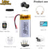 Liter 3.7V 700mAh 802040 Lipo Battery Rechargeable Lithium Polymer with JST 2.0mm Connector