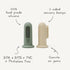 mushie Baby Finger Toothbrush, Blush/Shifting Sand, 2-Pack