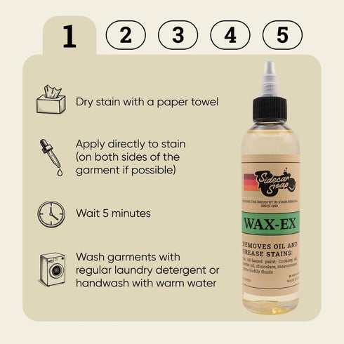 Sidecar Soap WAXEX Oil and Grease Stain Remover for Clothes