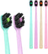 Lindo EcoCare Polishing Toothbrush - Charcoal Infused Bristles & Biodegradable Handle, Pack of 4