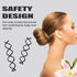 Spiral Bobby Pins Black with Storage Tin, 20 Pcs Spin Pins for Hair (2&2.4 Inch), Premium Non-Scratched Twist Hair Pins