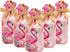 Elwish 24pcs Plastic Drawstring Flamingo Treat Bags for Birthday Party, Wedding, Baby & Bridal Showers