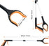 2-Pack Extra Long 32 Inch Grabber Reacher Tool, Foldable Pick Up Stick with Magnetic Grip, Trash Picker Tool (Orange)