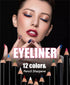 12Pcs Lot Set - 12 Colors Waterproof Eyeliner Pencil with Sharpener