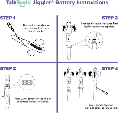 Set 2) TalkTools Jiggler - Oral Facial Massager - Sensory Awareness Tool for Jaw and Lips | Improve Speech and Feeding