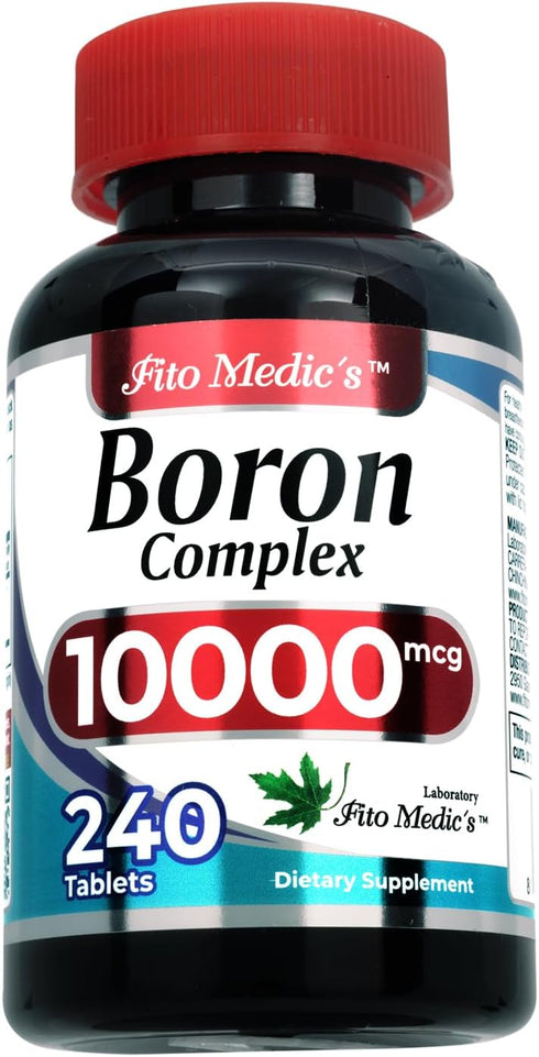 FITO MEDIC'S Lab | boron |10 mg | 240 Servings | boron supplement for men | boron supplement for women | boron supplement | Ultra high Absorption, s.