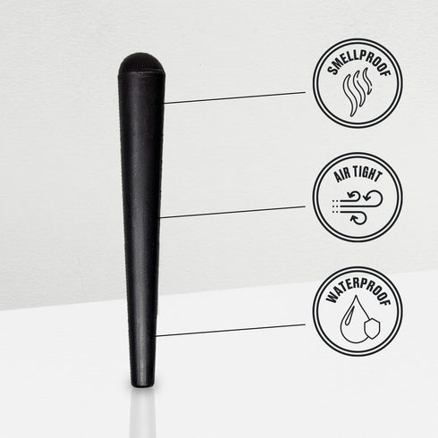Compact Plastic Tubes with Caps - Smell Proof, Waterproof, Airtight Storage for Cigarettes - Set of 6