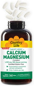 Country Life Target-Mins Calcium Magnesium Supplement for Bone Health, 1000mg Calcium, 500mg Magnesium