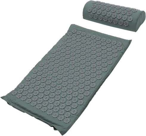 STAHAD Set Acupressure Massage Mat and Pillow with Non-Slip Surface, Relief Yoga Exercise Mat for Back and Neck