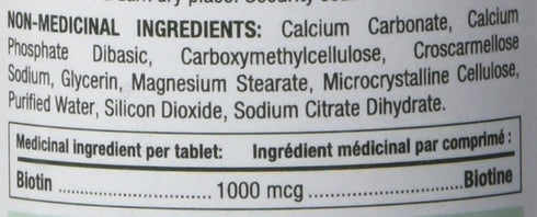 Nature's Bounty Energy Health Biotin Coated Tablets, 1000 mcg, 100 Ct (1 Pack)