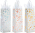 Set Pack 12-13.8x5x4 3 Sparkle and Bash Wine Gift Bags - Polka Dot Foil Style & Assorted Wine Bags for Gifts - Complete