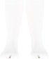 Truform 30-40 mmHg Compression Stockings, Knee High Length, Open Toe, White, Medium
