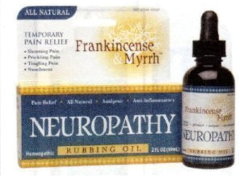 Frankincense & Myrrh Neuropathy Rubbing Oil, 2 oz. (Pack of 2), Packaging May Vary