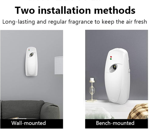 Automatic Air Freshener Dispenser, Wall Mount or Free Standing Aerosol Spray Perfume Dispenser for Bathroom, Hotel,