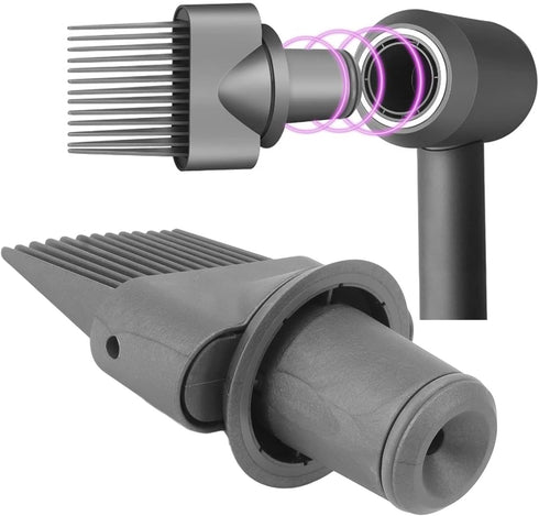 Professional Hairdressing Blower Dryer Comb Attachment - Wide Tooth Styling Tool for Straightening Natural Curly Hair